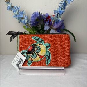 NWT Vera Bradley Flower Shower Seashore Zip Pouch Retired HARD TO FIND!